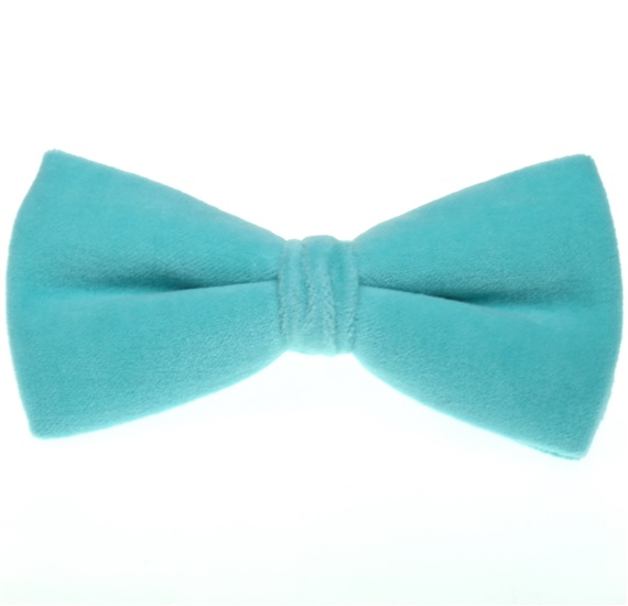 Papillon in Velluto Turchese