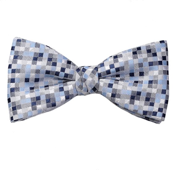 Papillon e Fazzoletto Blu Design Geometrico
