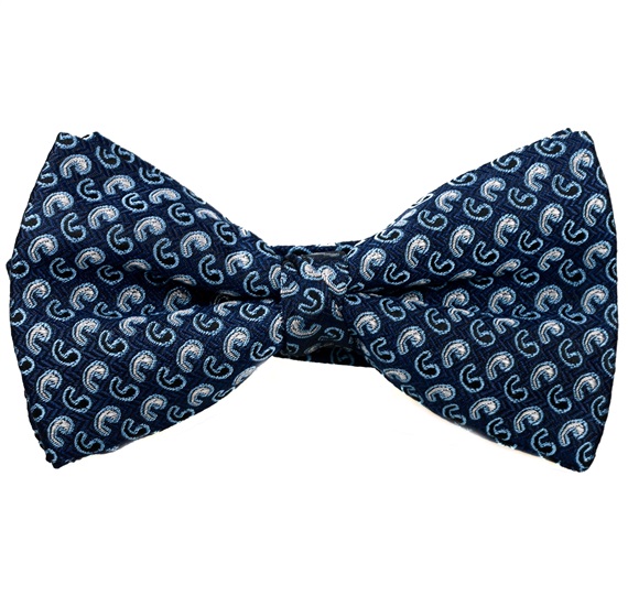 Papillon e Fazzoletto Blu Navy in Cashmere Blu