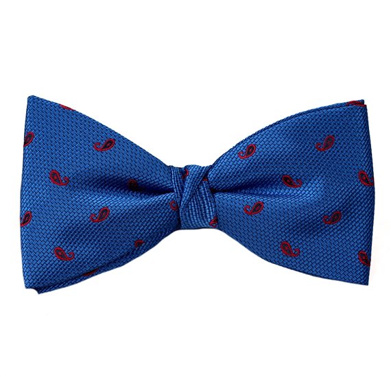 Papillon e Fazzoletto Blu Royal Paisley