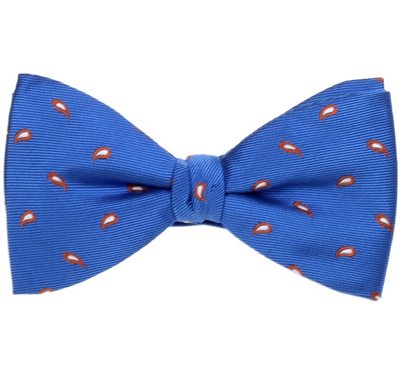 Papillon e Fazzoletto Blu Cachemire Marrone