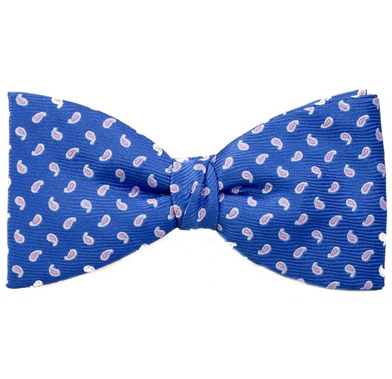 Papillon e Fazzoletto Azzurro con Cashmere Rosa