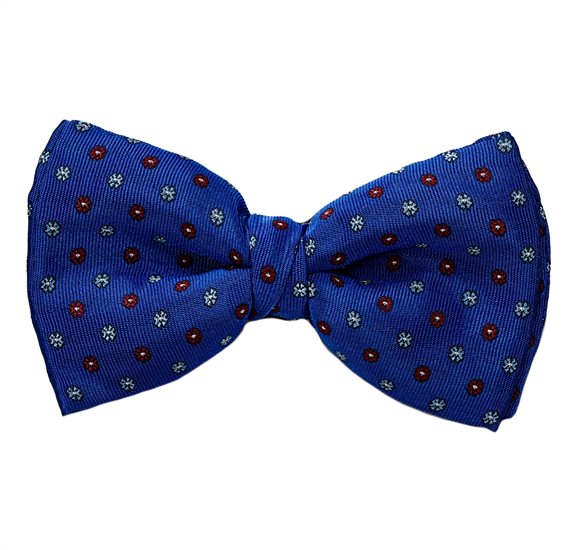 Papillon e Fazzoletto Azzurro con Fiori