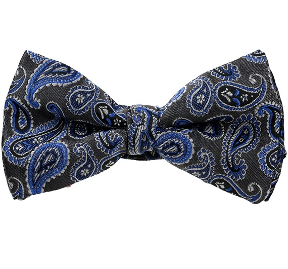 Papillon e Fazzoletto Grigio Cashmere Blu