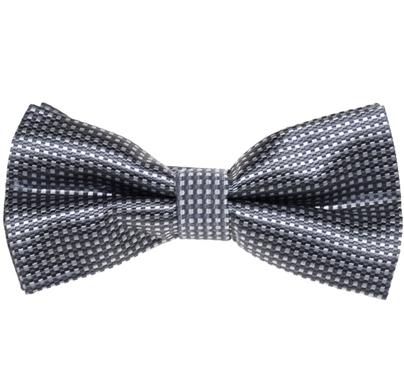 Papillon e Fazzoletto Grigio a Quadretti