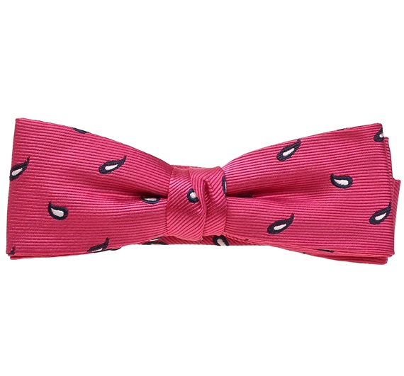 Papillon e Fazzoletto Magenta con Cashmere Blu