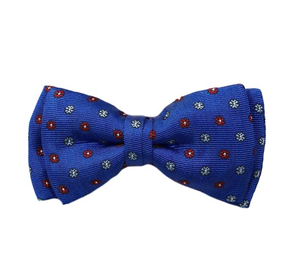 Papillon e Fazzoletto Bambino Azzurro Fiori