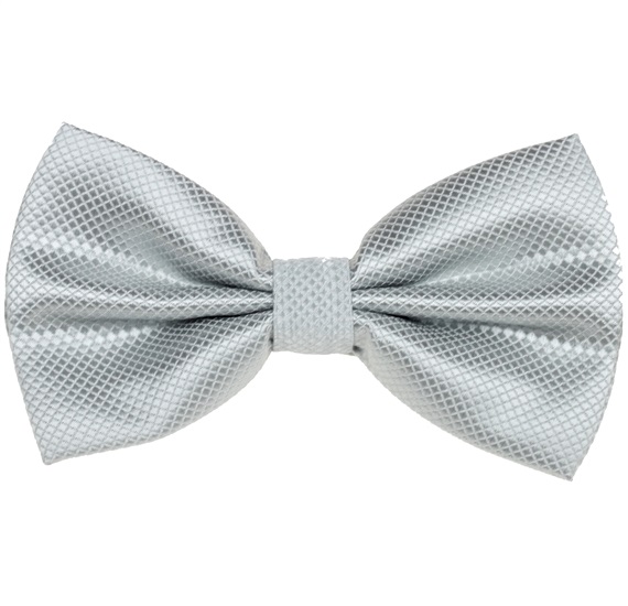 Papillon e Fazzoletto in Raso Grigio Chiaro