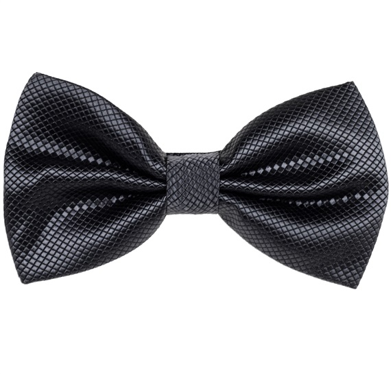 Papillon e Fazzoletto in Raso Grigio Scuro