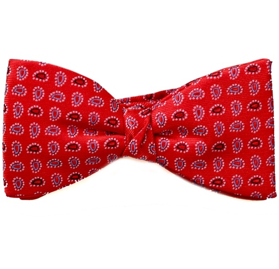 Papillon e Fazzoletto Rosso con Cashmere Blu