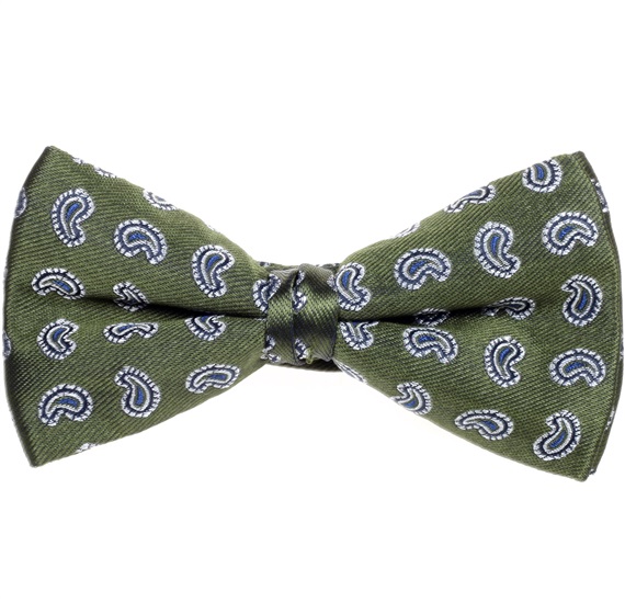 Papillon e Fazzoletto Verde Oliva in Cashmere