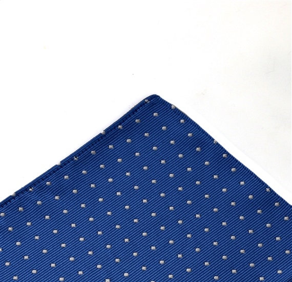 Fazzoletto da Taschino Blu con Pois Bianchi