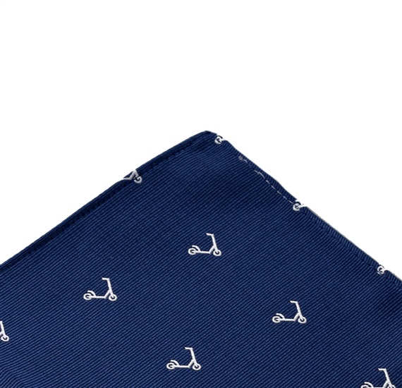 Fazzoletto da Taschino Blu con Monopattini