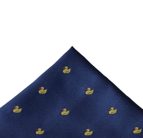 Fazzoletto Taschino Blu Francia con Anatre