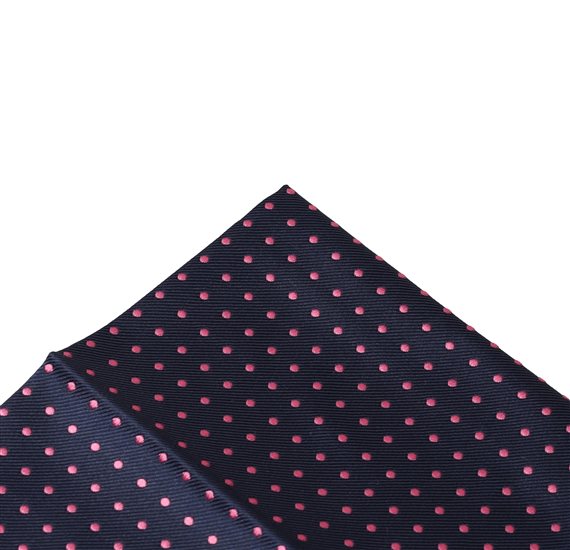 Fazzoletto da Taschino Blu a Pois Rosa