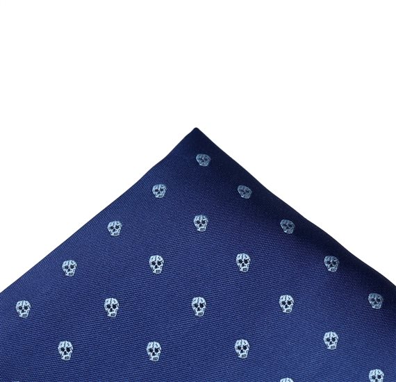 Pañuelo Bolsillo Azul Marino Calaveras