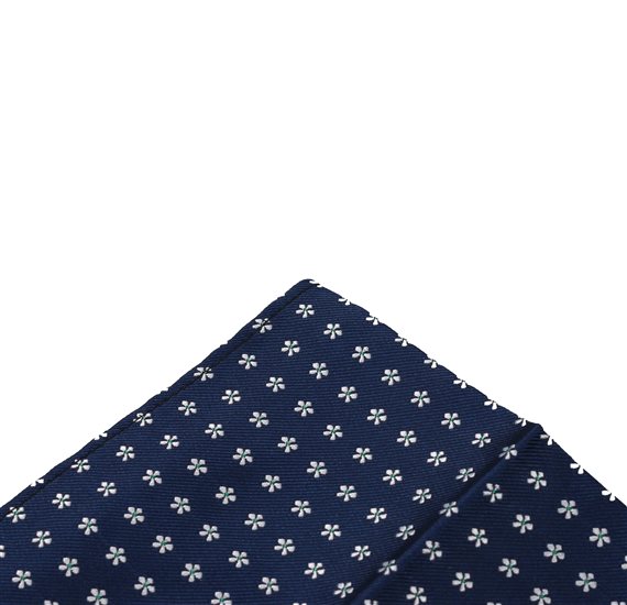 Pañuelo Bolsillo Azul Marino con Flores
