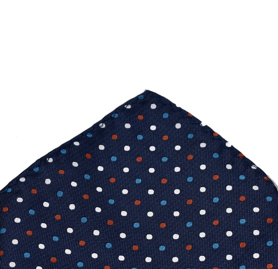Fazzoletto da Taschino Blu Navy a Pois