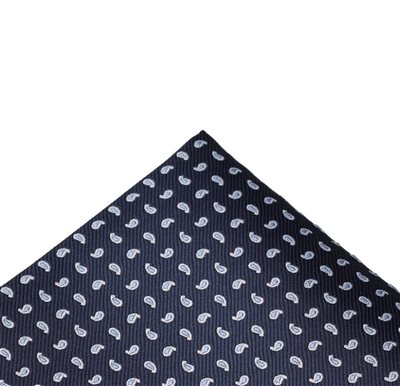 Fazzoletto da Taschino Paisley Blu