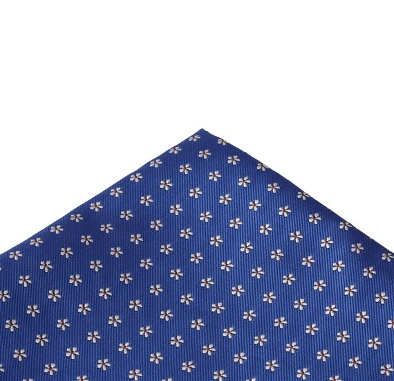 Fazzoletto da Taschino Blu Royal con Fiori
