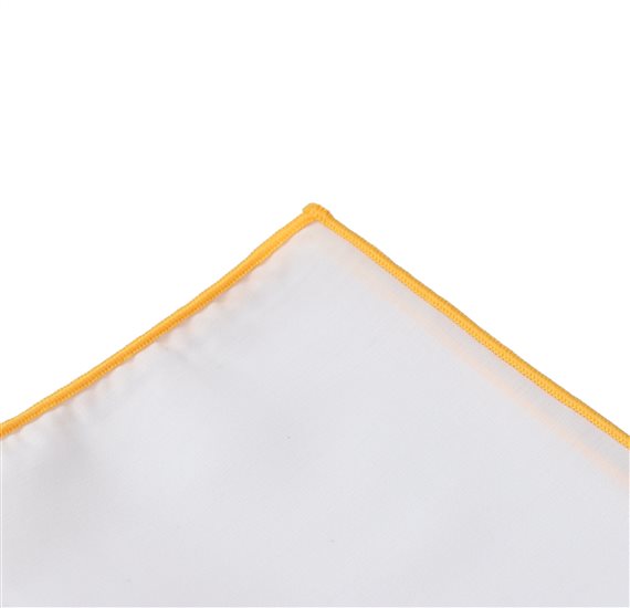 Fazzoletto da Taschino Bianco e Giallo Medio