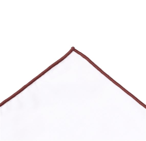 Fazzoletto da Taschino Bianco e Marrone