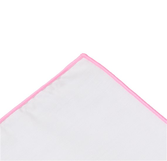 Fazzoletto da Taschino Bianco e Rosa