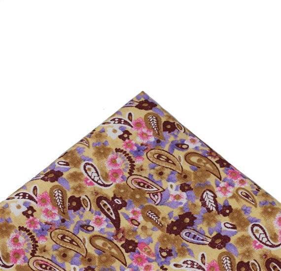 Fazzoletto Taschino Fiori e Cashmere Ocra