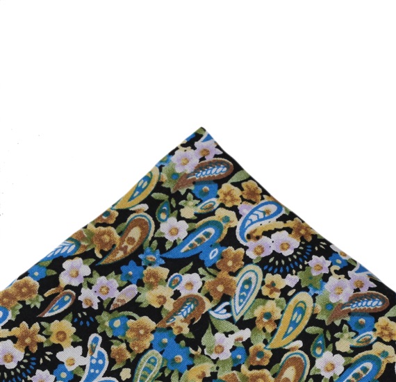 Fazzoletto da Taschino Fiori e Cashmere Verde