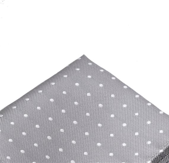 Fazzoletto da Taschino Grigio a Pois