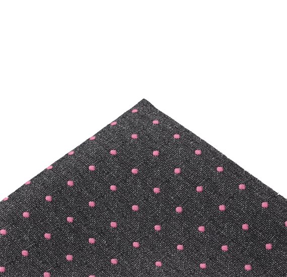 Fazzoletto da taschino a pois grigio