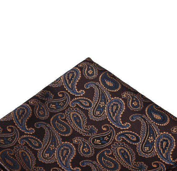 Fazzoletto da Taschino Paisley Marrone