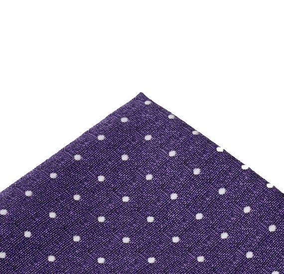 Fazzoletto da Taschino Viola a Pois