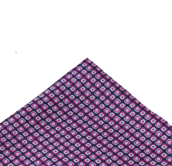 Fazzoletto da Taschino in Seta con Disegno Fucsia