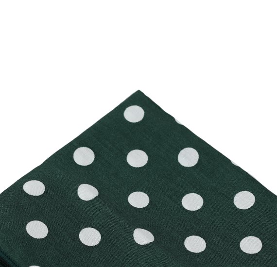 Fazzoletto da Taschino Verde Scuro a Pois