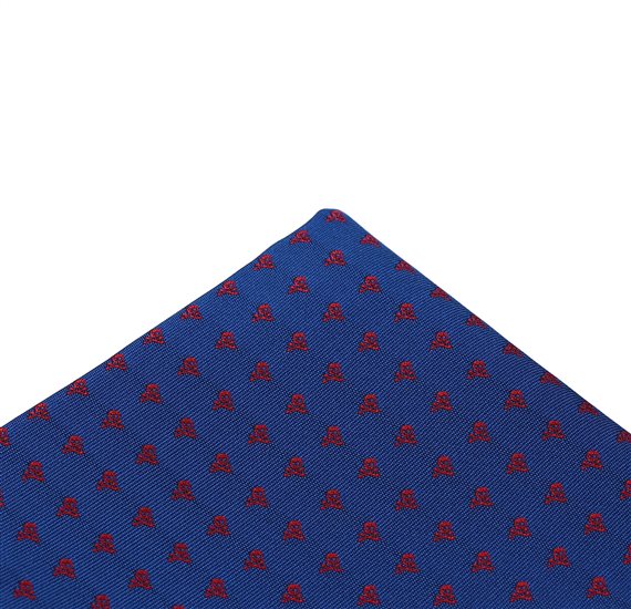 Fazzoletto da Taschino Blu Teschi Rossi