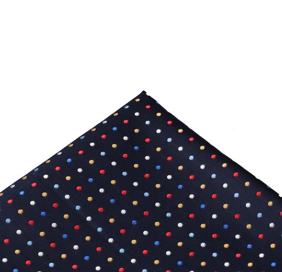 Fazzoletto da Taschino Blu a Pois Colorati