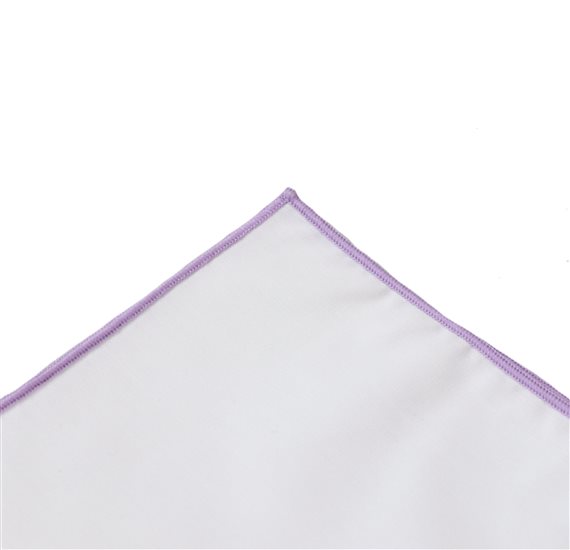 Fazzoletto da Taschino Bianco e Lavanda