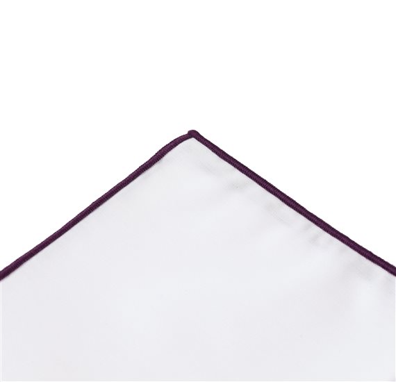 Fazzoletto da Taschino Bianco e Viola