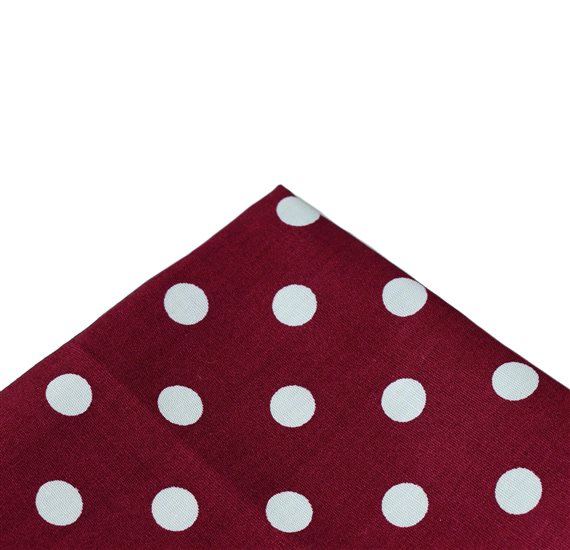 Fazzoletto da Taschino Bordeaux a Pois Bianchi