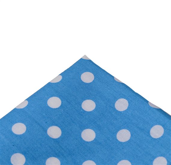 Fazzoletto da Taschino Celeste a Pois Bianchi