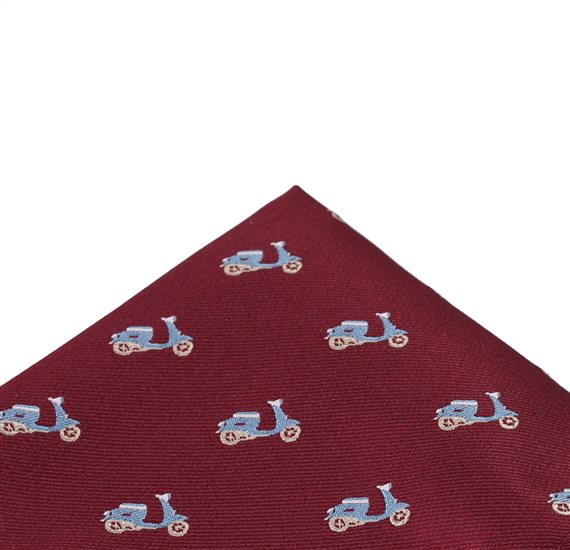 Fazzoletto da Taschino Bordeaux Vespe Celesti