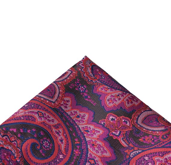 Fazzoletto da Taschino Viola Paisley