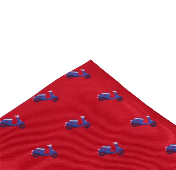 Fazzoletto da Taschino Rosso Vespe Blu
