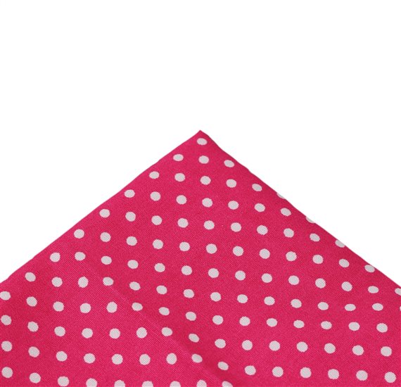 Fazzoletto da Taschino Rosa Fucsia a Pois