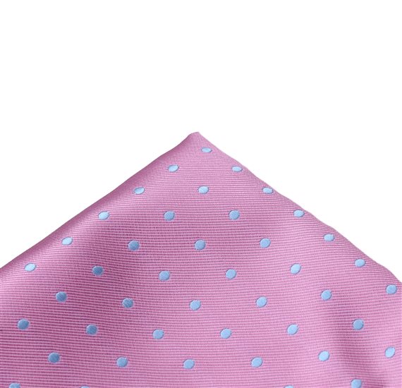 Fazzoletto da Taschino in Seta Viola a Pois