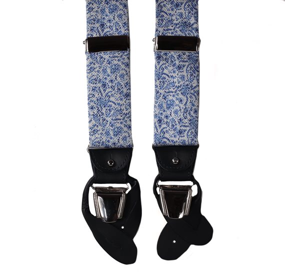 Bretella in Cotone Paisley Blu
