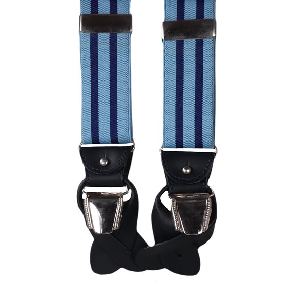 Bretelle Doppio Uso Azzurro Righe Blu