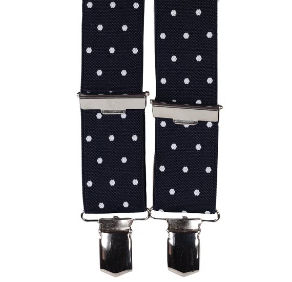 Bretella Elastica Blu Navy Pois Bianchi
