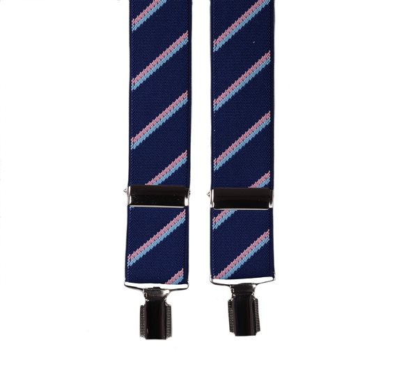 Bretella Elastica Righe Blu e Rosa
